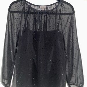 Point Sur black sheer shirt
